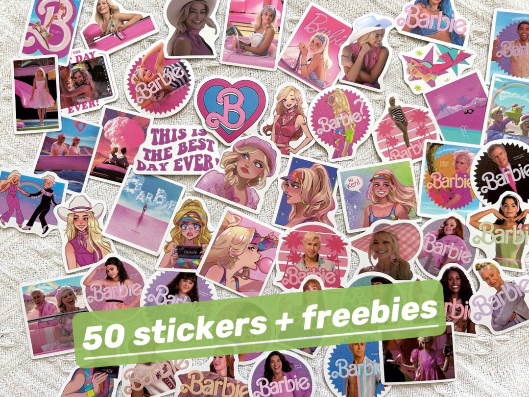Barbie Sticker Model 50 Barbie Stickers Set Barbie in Movie Scenes - Etsy