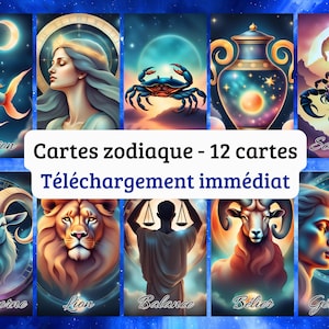 Signos del Zodíaco en formato PDF para imprimir: 12 cartas astrales para descargar en francés