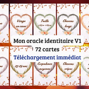 Mon oracle identitaire Version 1 | Jeu de 72 cartes pour découvrir une personne
