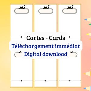 Cartes à imprimer et à personnaliser - Téléchargement immédiat