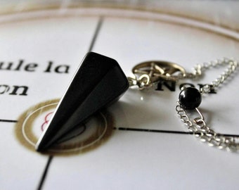 Dowsing Pendulum & Divination Board - Black Onyx for the mind and communication