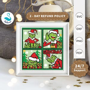 3D SVG Christmas Shadow Box, Christmas Papercut Layered 3D Svg, Christmas 3D Svg, Christmas Shadow Box, Cricut Silhouette 6