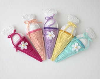 PDF Crochet Pattern for School Cone, Back to School Decoration for Schoolchild