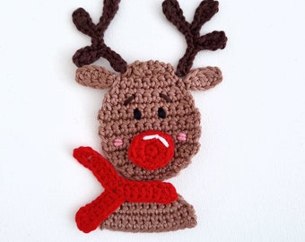 PDF crochet pattern reindeer Rudolf in German and English