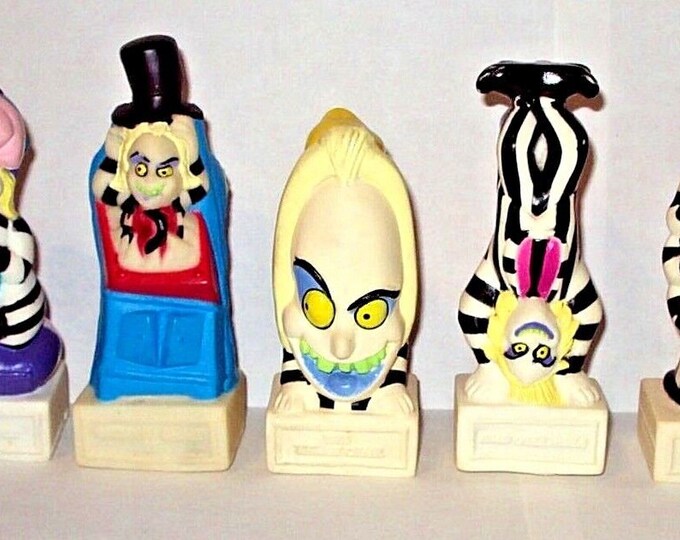 1989 Vintage Burger King Beetlejuice Happy Meal Toys Figures Lot of 5