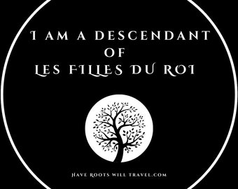 Digital Download for Filles du Roi Descendant Sticker