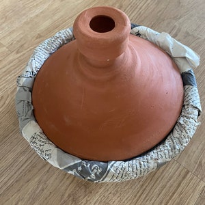 Moroccan Handmade Terracotta Tagine Deep ( Gamila Style)23cm D,8cm Deep