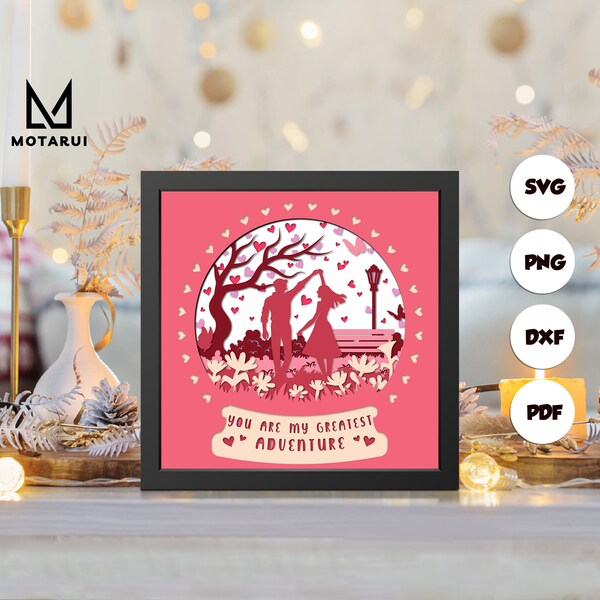 Couple shadow box svg, Couple paper cut light box, cricut files, 3D Couple shadow box, layered cardstock svg Couple shadow box svg, Couple paper cut light box, cricut files, 3D Couple shadow box, layered cardstock svg