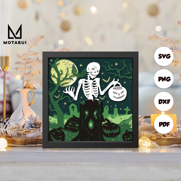 Halloween shadow box svg, Halloween paper cut light box, cricut files, 3D Halloween shadow box, layered cardstock svg 29 Halloween shadow box svg, Halloween paper cut light box, cricut files, 3D Halloween shadow box, layered cardstock svg 29
