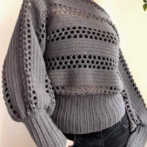 TENEBRAE Sweater Crochet Pattern PDF | Made-to-Measure | Seamless Crochet Pullover