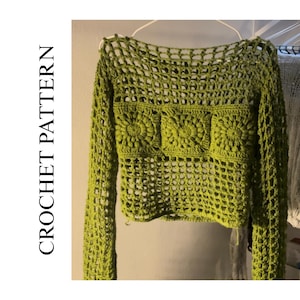 the GRANNY SQUARE sweater - crochet pattern | pdf | beginner friendly | adjustable