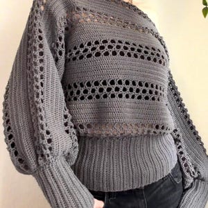 TENEBRAE Sweater Crochet Pattern PDF | Made-to-Measure | Seamless Crochet Pullover