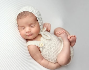Newborn Alpaca Bodysuit, Bonnet Set:  Lifestyle