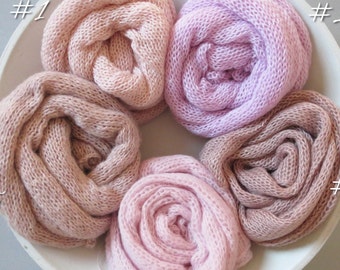 Soft Mohair Newborn Wrap: Stretchy Knit Photography Prop