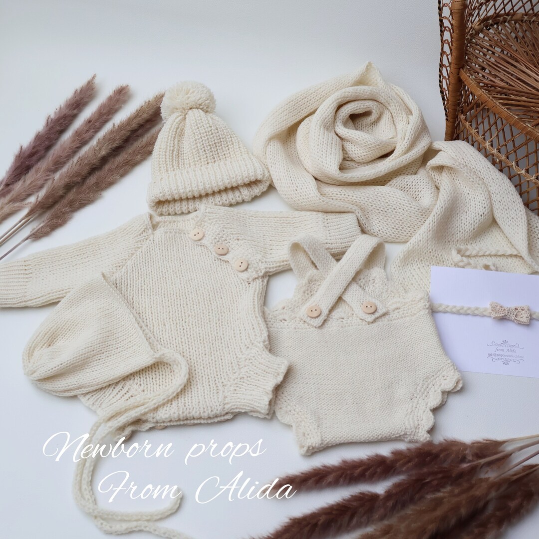 Alpaca Newborn Photo Prop Set: Lifestyle Outfit for Twins - Etsy