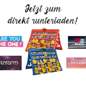 Downloadfertig - Wer ist es? "Trash TV - Edition" Vorlage zum verschenken oder selbst spielen - Wer ist es? Trash TV