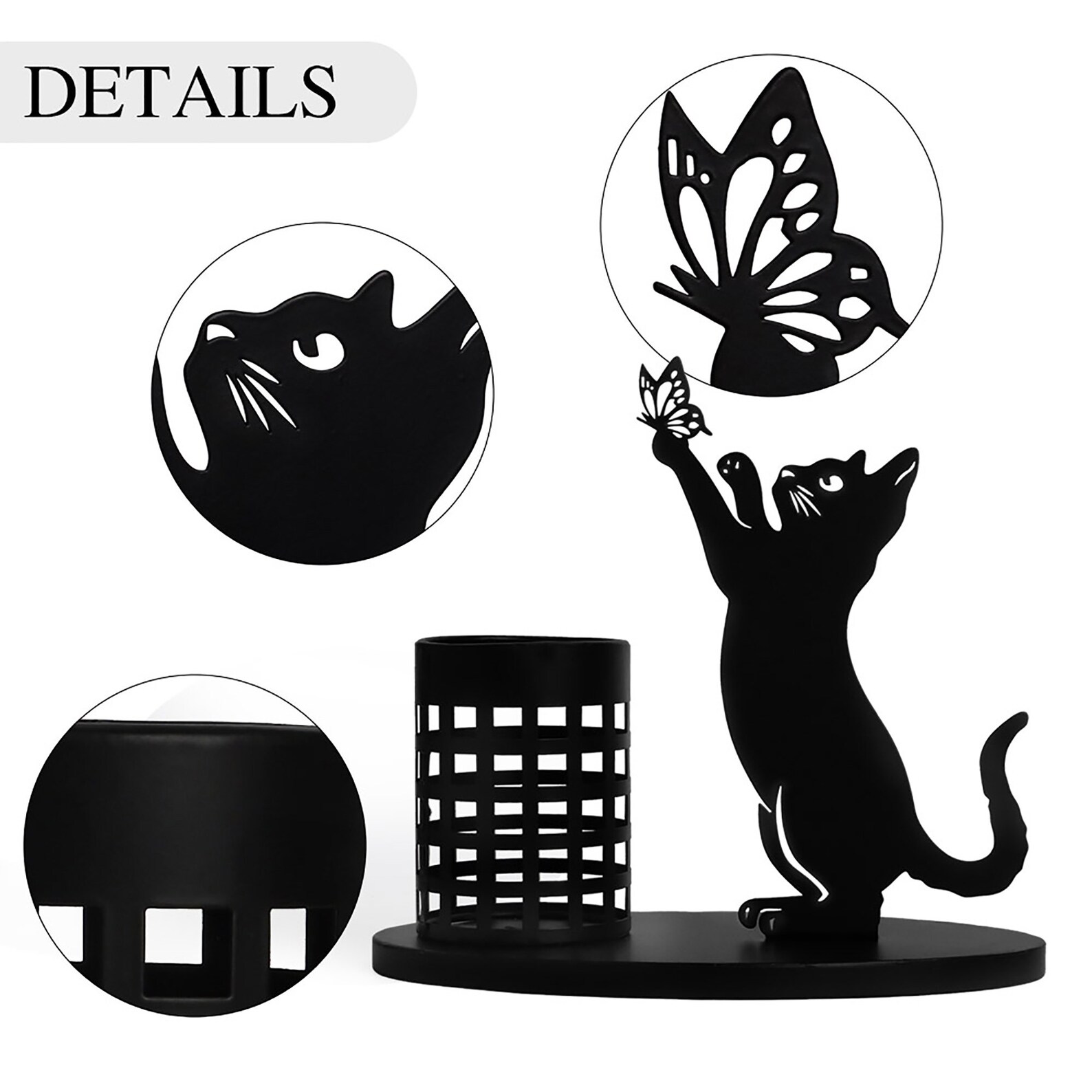 Black Cat Desk Accessories Pencil Holder for Desk Pen Holder Etsy