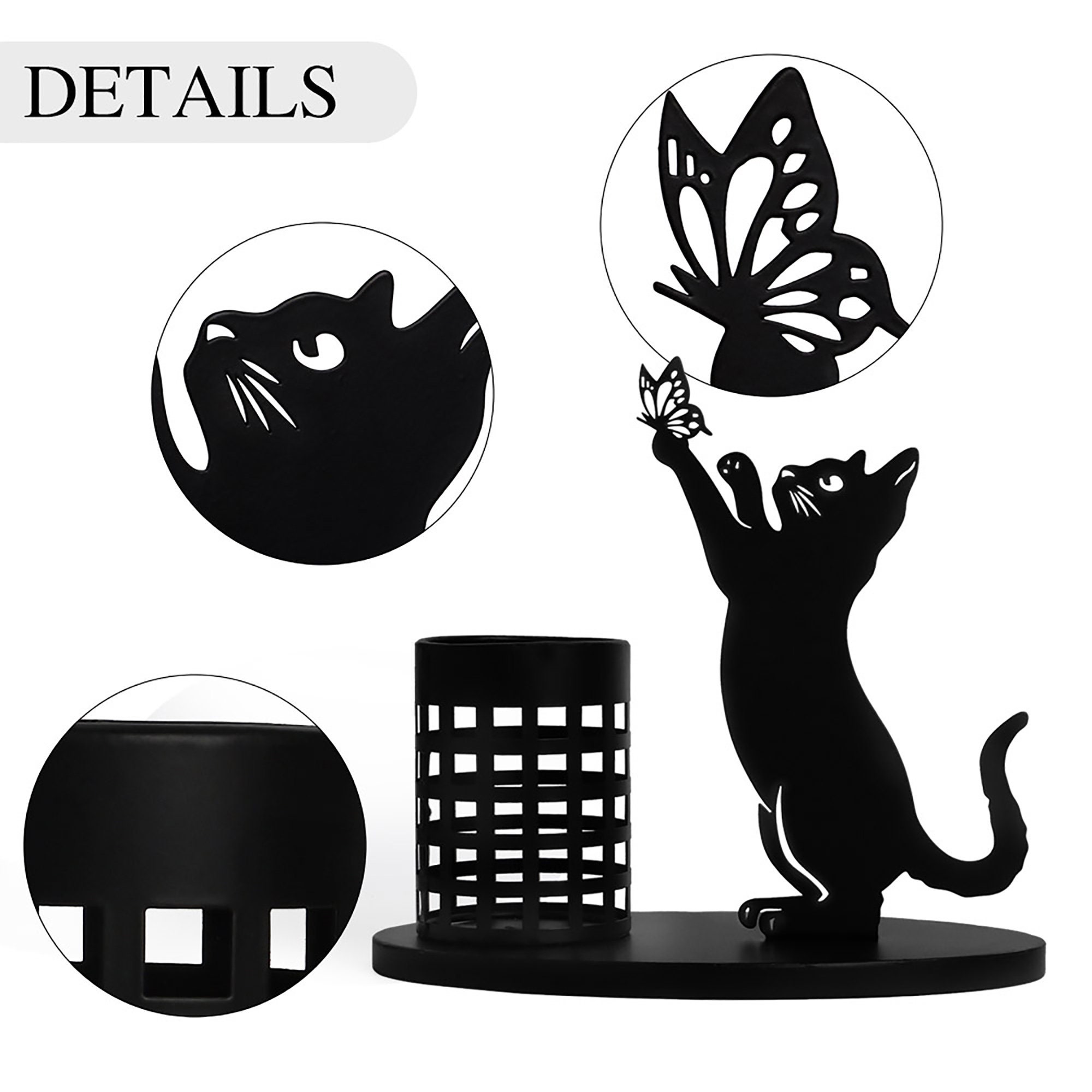 Black Cat Desk Accessories Pencil Holder for Desk Pen Holder Etsy