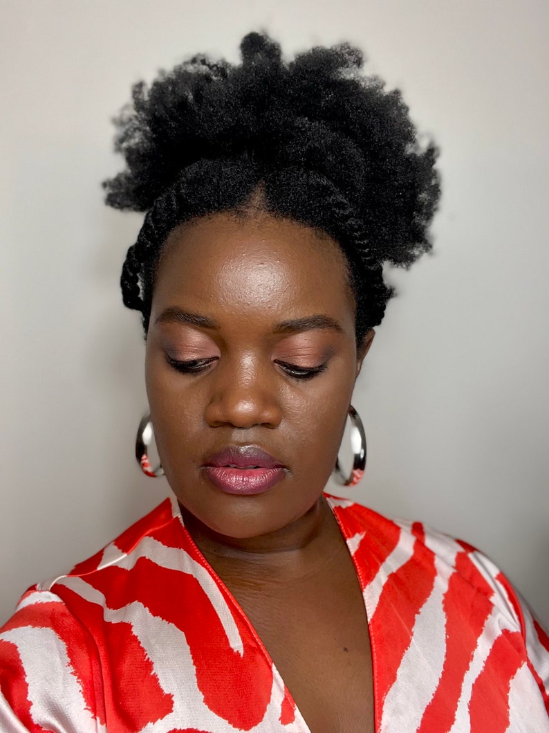 2 Adjustable Black Hair Tie, Silk Satin Xxl Scrunchies Afro Puff