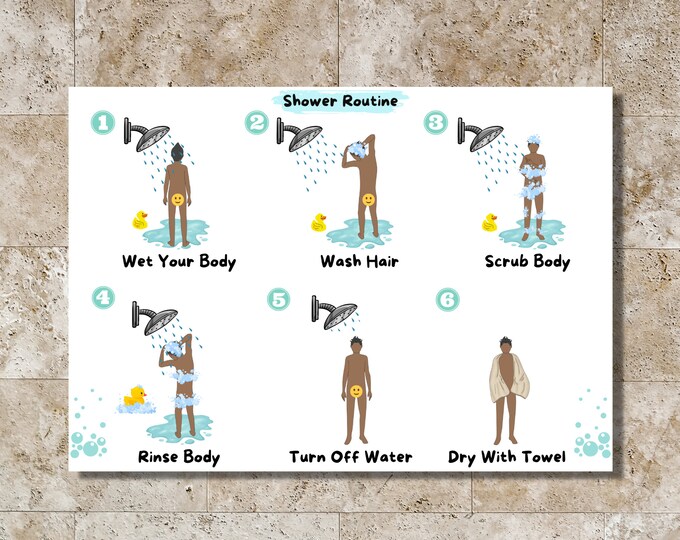 Showering Routine This item is unavailable - Etsy