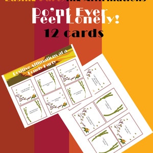 Affirmations numériques pour les fêtes d'adultes ou d'enfants Santé mentale Positif, pas solitaire