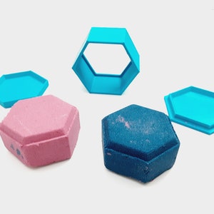 Hexagon flache Badebombenform 3D gedruckte Badebombenform