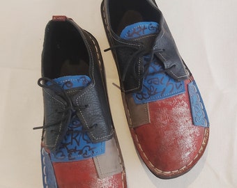 Leather Patchwork Wide Foot Shoe I UK9/EU43/US10