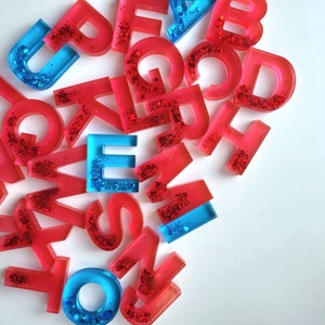 Buchstaben, Montessori, Harzbuchstaben,, Alphabet, Lernhilfe, Sensory, Homeschooling