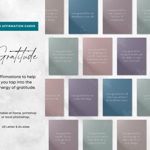Affirmations de gratitude Affirmations de richesse imprimables Affirmations positives reconnaissantes Ressources de développement personnel Bien-être Orthographe britannique