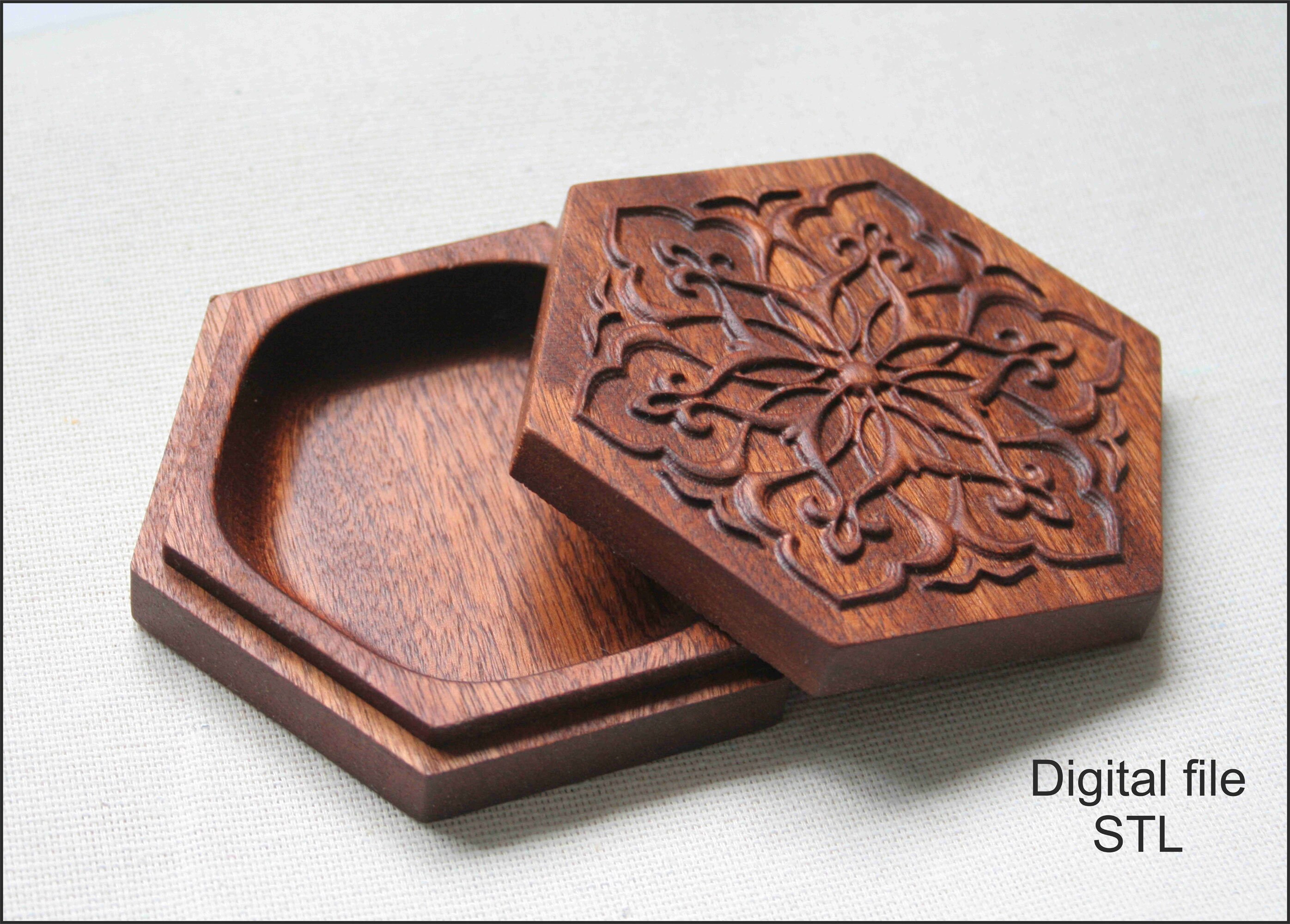 Hexagon Jewelry Box Files for CNC and 3D Printer in STL Etsy