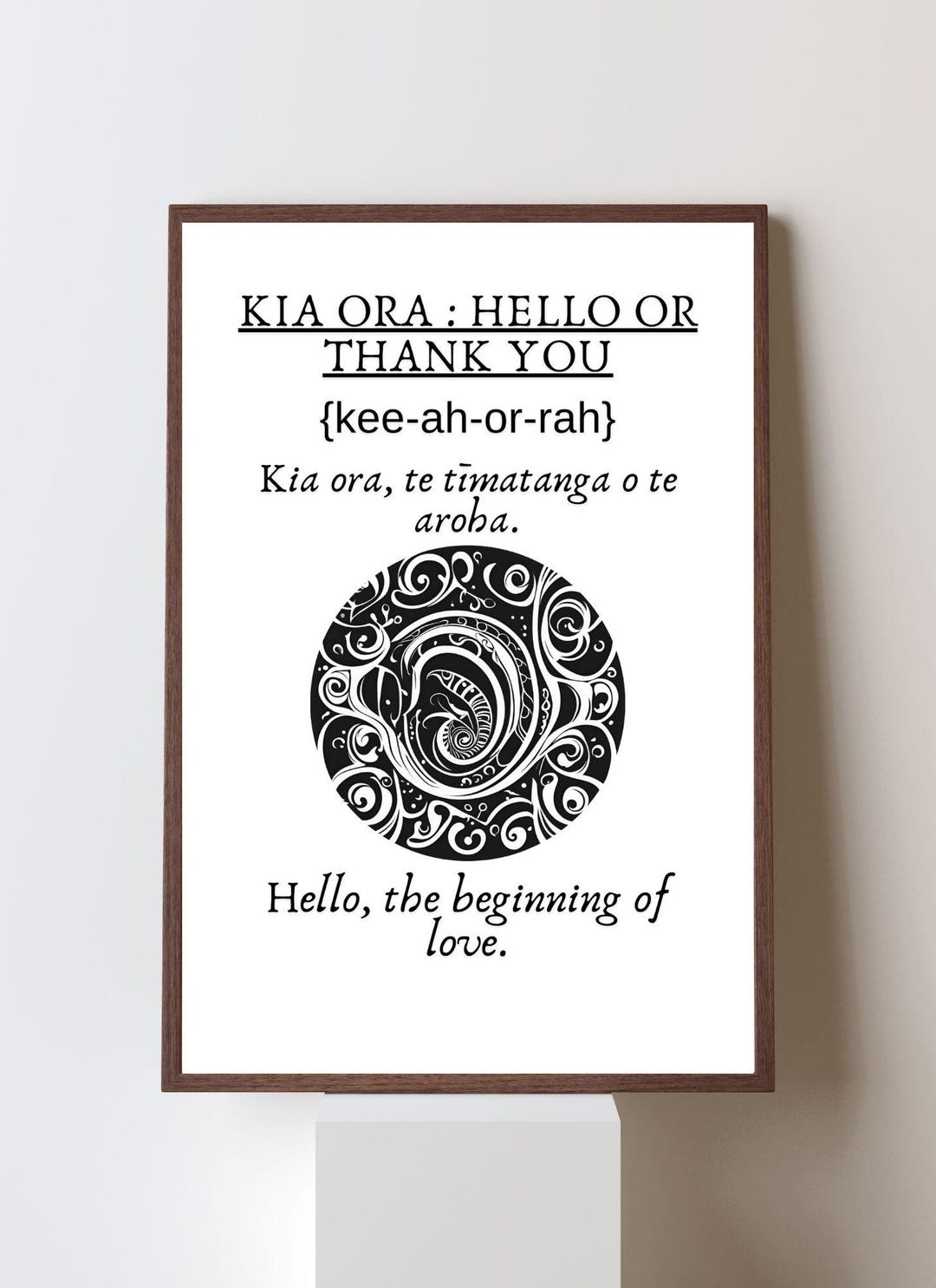 Kia Ora hello & Thanks Maori Language Design Te Reo Māori New Zealand NZ Educational Learning
