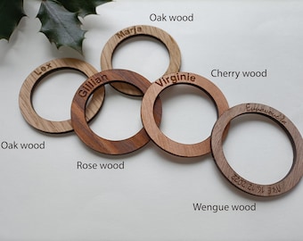 Servilletas de boda personalizadas / Anillos Servilleteros de madera / Favores de boda Decoración de fiesta