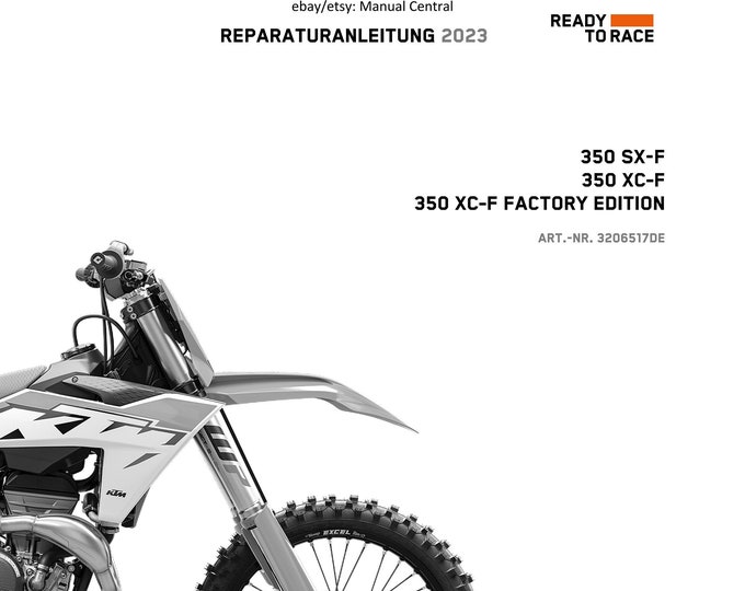 PDF - German Language - KTM 2023 - 350 Sx-f Xc-f Factory Edition - Reparaturanleitung - Service Workshop Repair Manual