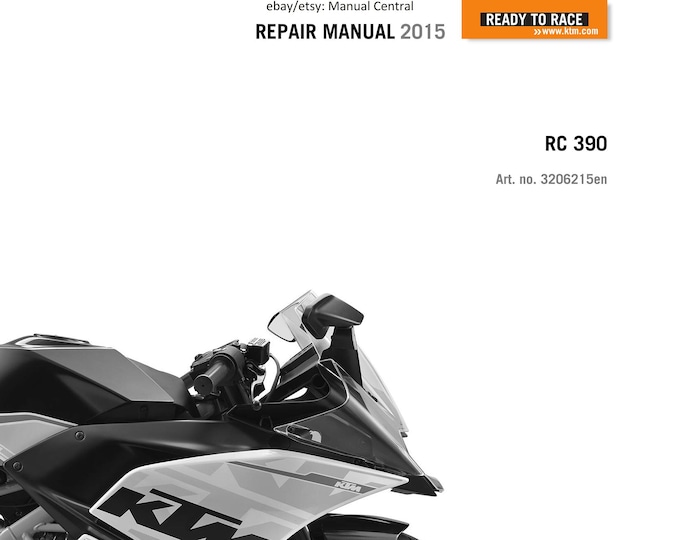 KTM 2015 - RC 390 - Service Workshop Repair Manual