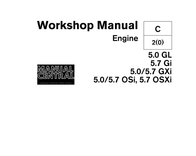 Volvo Penta - Engine - 5.0 5.7 Gl Gi GXi OSi OSXi - Workshop Service Repair Manual - 2007 Edition
