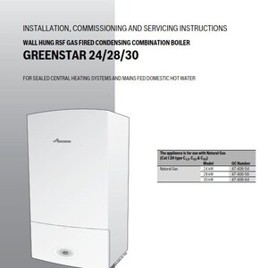 Worcester Bolier - Greenstar 24 28 30 - Installation Commissioning & Servicing Instructions