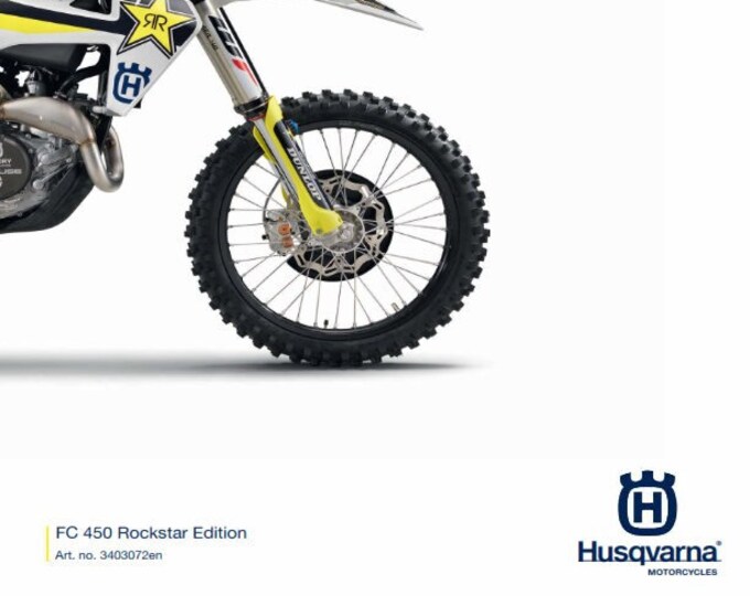 Husqvarna 2018 - FC 450 Rockstar Edition - Workshop Service Repair Manual