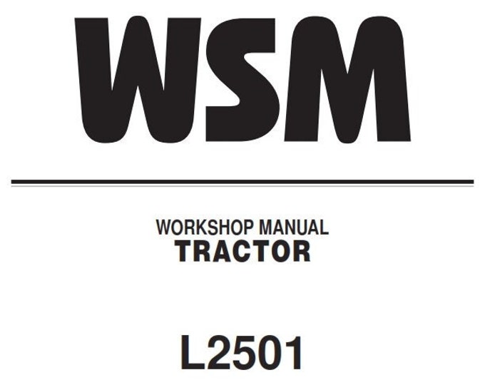 Kubota Tractor - L2501 - Workshop Service Repair Manual