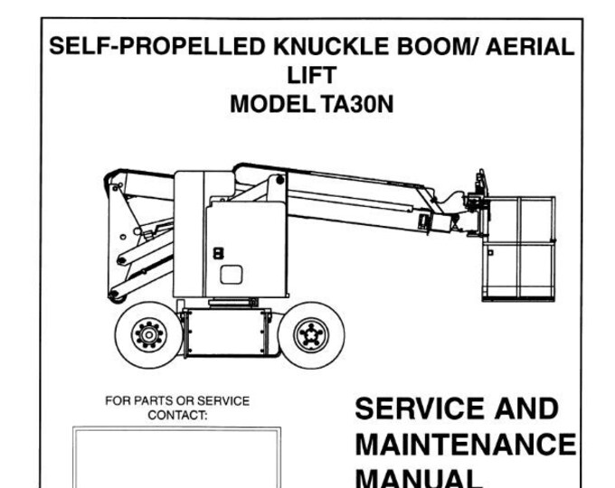 Terex - TA30N Service & Maintenance Manual - June 1998