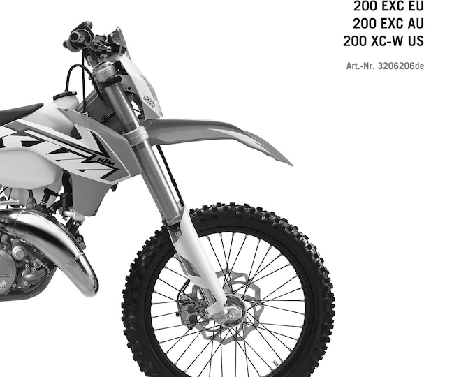 German Language - KTM 2015 - 125 200 Exc Six Days Factory Edition Xc-w - Reparaturanleitung - Service Workshop Repair Manual