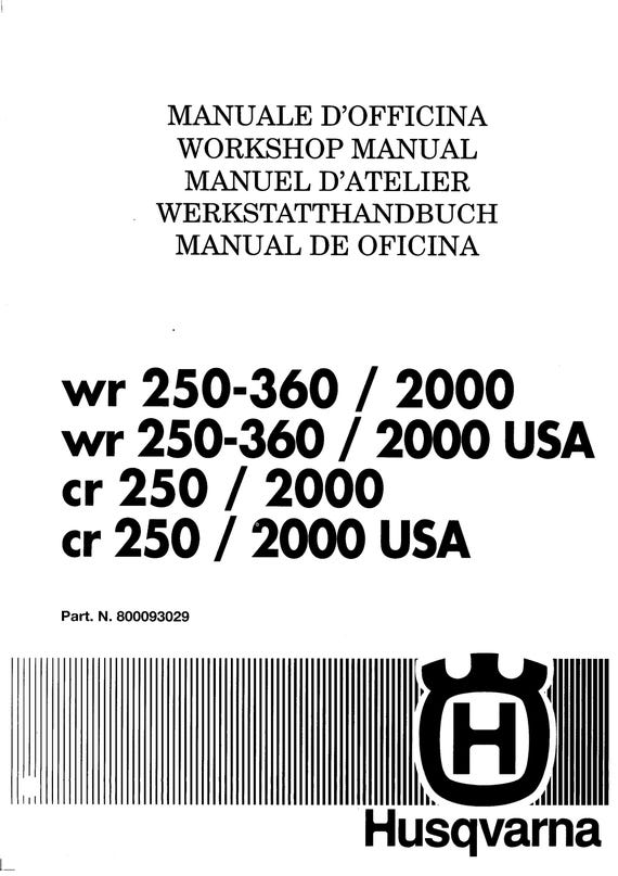 Husqvarna 2000 - CR WR 250 360- Workshop Service Repair
