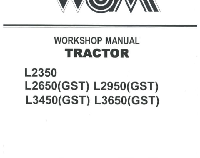 Kubota Tractor - L2350 L2650 L2950 L3450 L3650 (GST) - Workshop Service Repair Manual