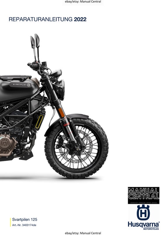 German Language - Husqvarna 2022 - Svartpilen 125- Reparaturanleitung