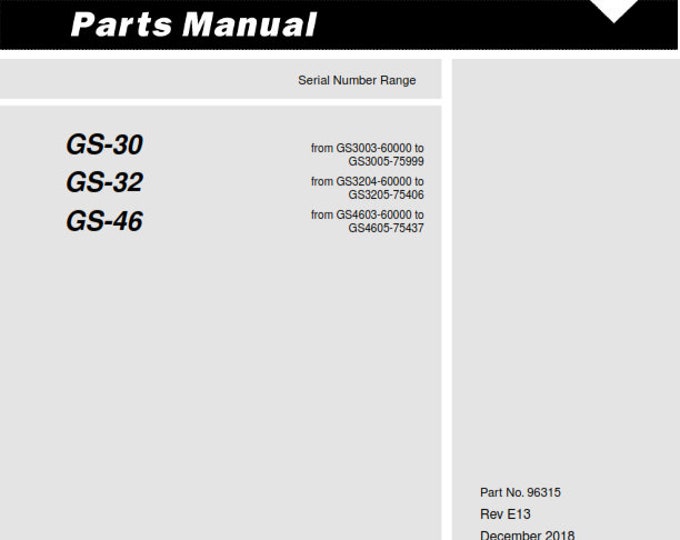 Genie - Parts Manual - Gs-30 Gs 32 Gs-46