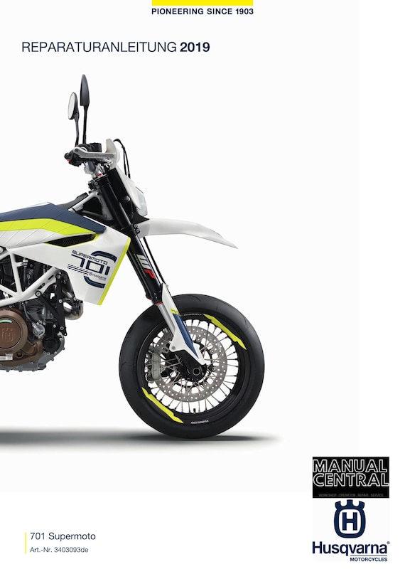 German Language - Husqvarna 2019 - 701 Supermoto - Reparaturanleitung