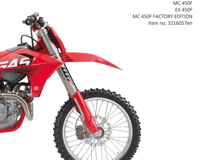 GasGas 2024 - EX MC 450F Factory Edition - Service Workshop Repair Manual