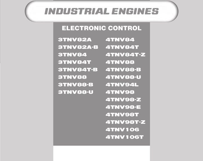 Yanmar Industrial Engine -  3TNV 4TNV  - Troubleshooting Manual - Electronic Control