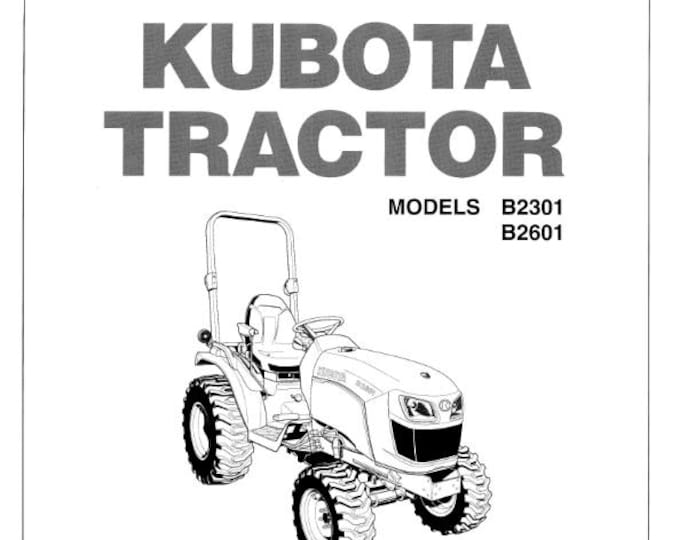 Kubota Tractor - B2301 B2601 - Operator Manual