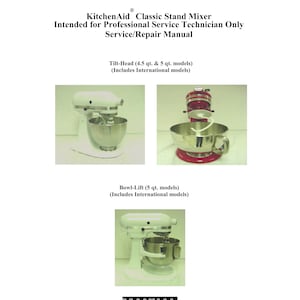 KitchenAid Kitchen Aid - Service Workshop Service Manual - Classic Stand Mixer