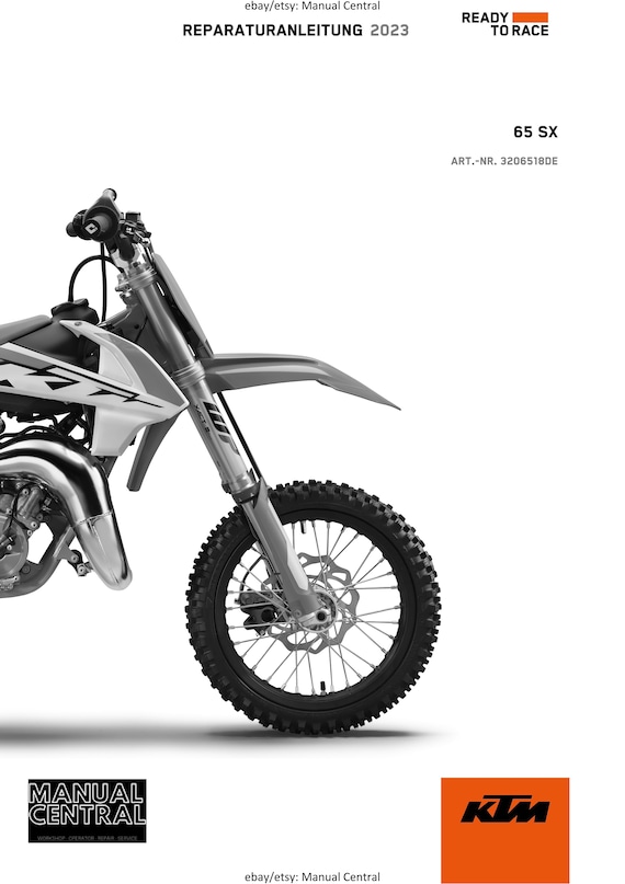 German Language - KTM 2023 - 65 Sx  - Reparaturanleitung - Service Workshop Repair Manual